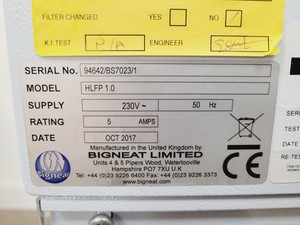 Thumbnail image of Bigneat HLFP 1.0 HLF Workstation Laminar Flow Cabinet Lab