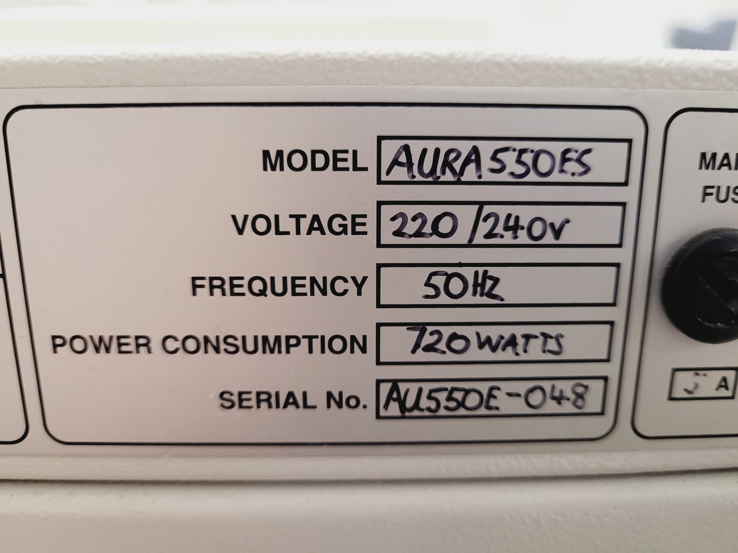Image of Labcaire Aura 550E Fume Cabinet Lab Spares/Repairs