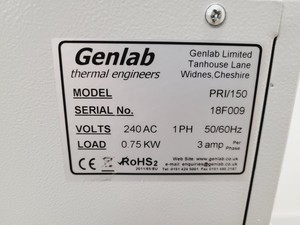 Thumbnail image of Genlab Prime PRI/150 Laboratory Incubator Lab