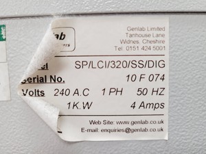 Thumbnail image of Genlab  Laboratory Incubator - Model SP/LCI/320/SS/DIG Lab