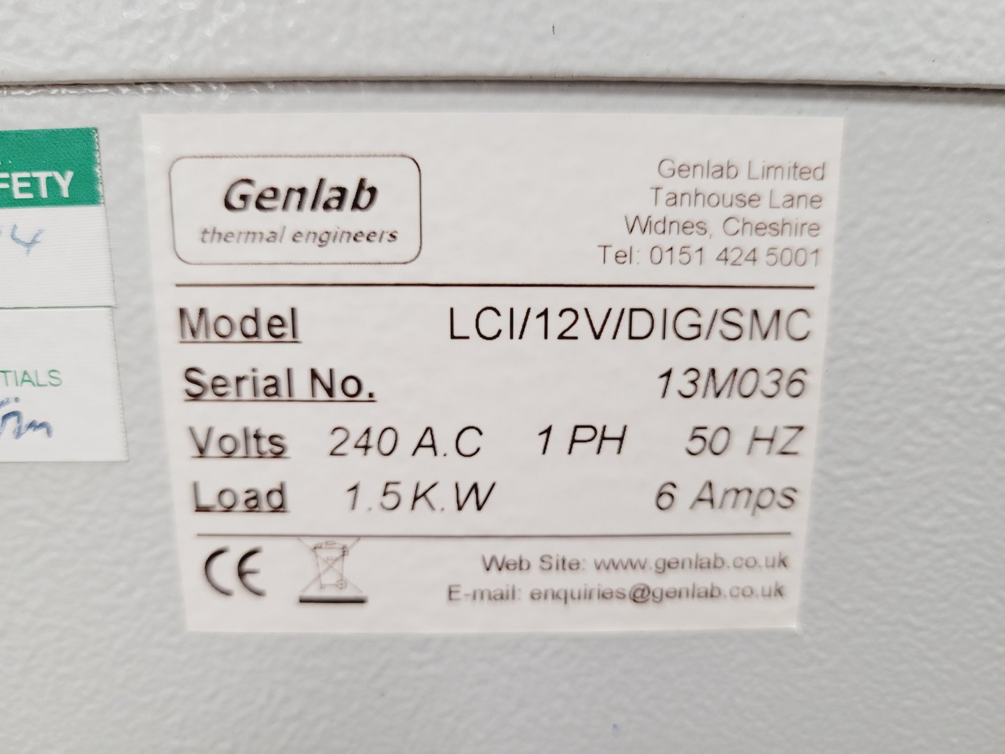 Image of Genlab LCI/12V/DIG/SMC Laboratory Incubator Lab