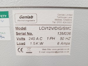 Thumbnail image of Genlab LCI/12V/DIG/SMC Laboratory Incubator Lab