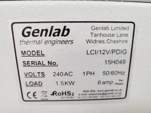Thumbnail image of Genlab LCI/12V/PDIG Lab Incubator