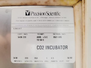 Thumbnail image of NAPCO Model 5430 CO2 Incubator Double Stack Lab