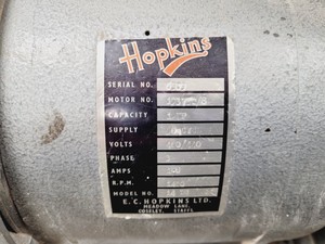 Thumbnail image of E.C. Hopkins Disc Sander Model - 14 DS - Faulty Brake Box