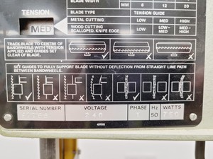 Thumbnail image of Startrite Vertical Bandsaw Model 352 Spares/Repairs