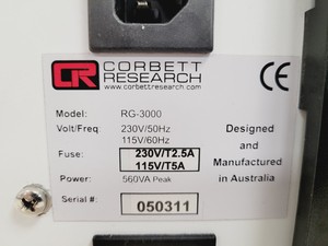 Thumbnail image of Corbett Research Rotor-Gene RG-3000 with PC & Software Lab