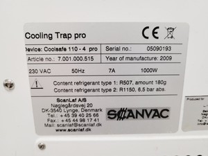 Thumbnail image of Scanvac CoolSafe Pro Freeze Dryer - 110-4 pro Lab Spares/Repairs