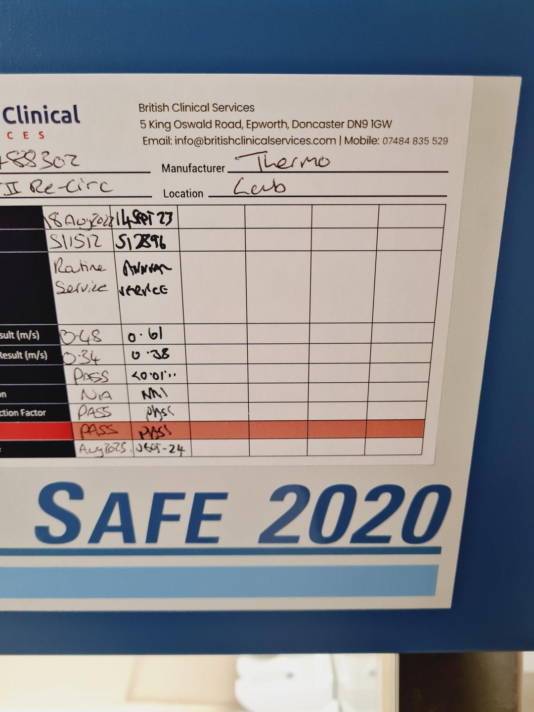 Image of Thermo Fisher Safe 2020 1.2 Class 2 Biological Safety Cabinet Lab