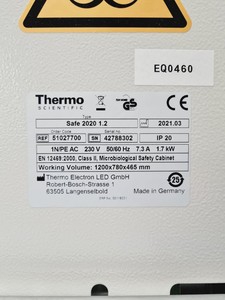 Thumbnail image of Thermo Fisher Safe 2020 1.2 Class 2 Biological Safety Cabinet Lab