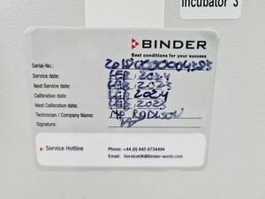 Thumbnail image of Binder CB 160 CO2 Laborator Incubator Lab