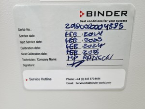 Thumbnail image of Binder CO2 Laboratory Incubator CB 160 Lab