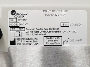 Thumbnail image of Beckman Coulter Avanti JXN-26 Ultra Centrifuge Lab