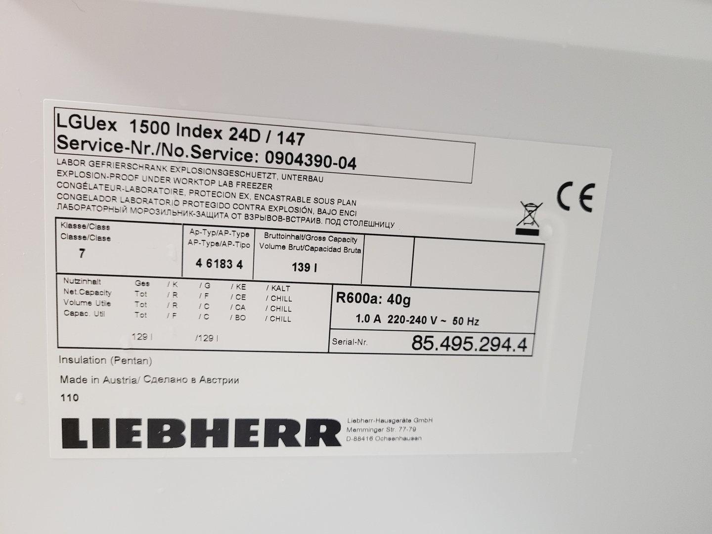 Image of Liebherr MedilLine LGUEX-1500 Laboratory Freezer Lab