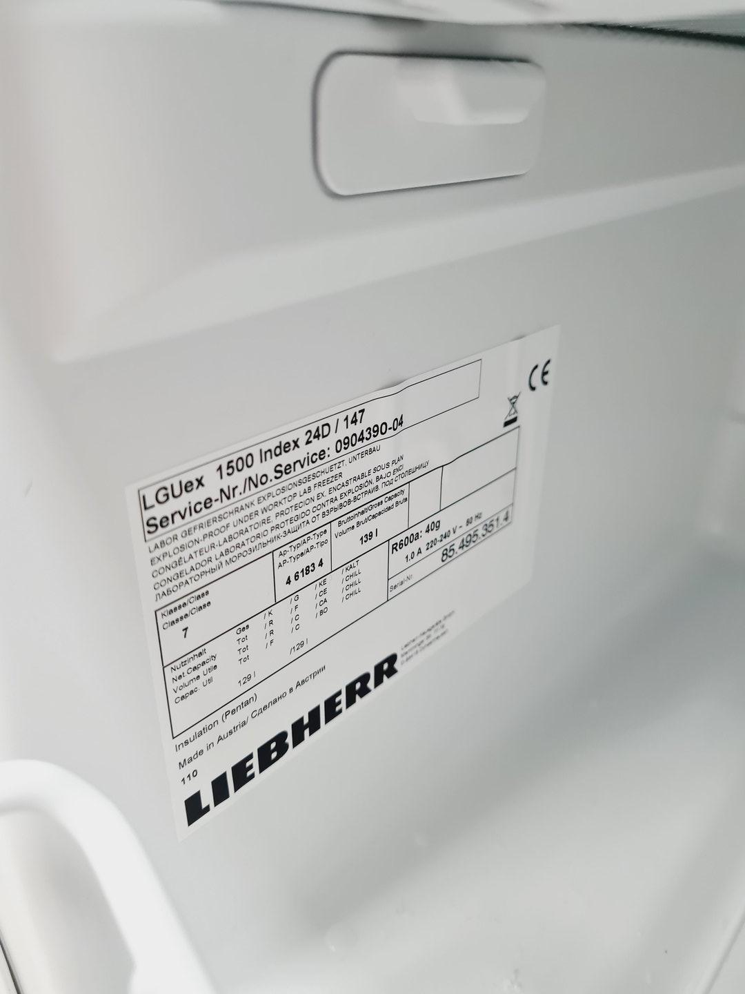 Image of Liebherr MedilLine Model LGUEX 1500 Laboratory Freezer Lab