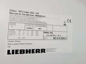 Thumbnail image of Liebherr LKexv 3910 Laboratory Fridge Lab