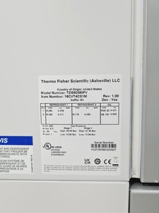 Thumbnail image of Thermo Fisher Model TDE60086FV Ultra Low Temperature Freezer Lab