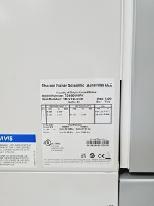 Thumbnail image of Thermo Fisher TDE60086FV Ultra Low Temperature Freezer Lab