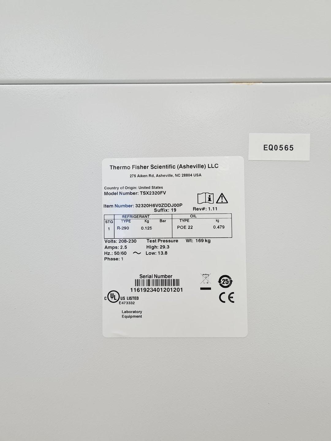 Image of Thermo Fisher Scientific TSX2320FV Laboratory Freezer Lab