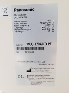 Thumbnail image of Panasonic MCO-170AICD-PE CO2 Incubator Lab