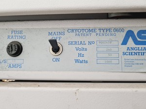 Thumbnail image of Anglia Scientific Cryotome Model 0600 Cryostat Lab