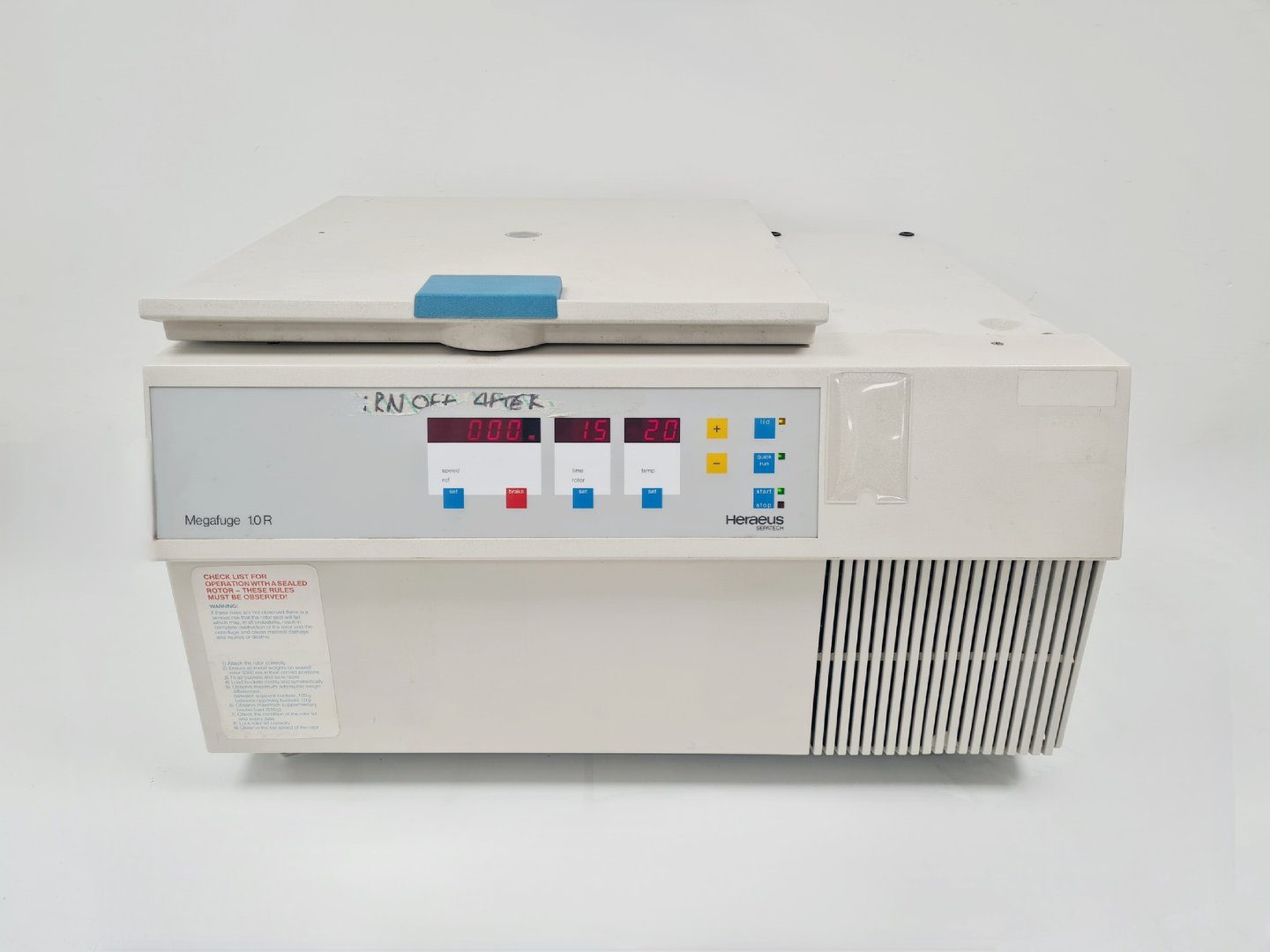 Image of Heraeus Megafuge 1.0R Refrigerated Centrifuge With 2800RPM Rotor