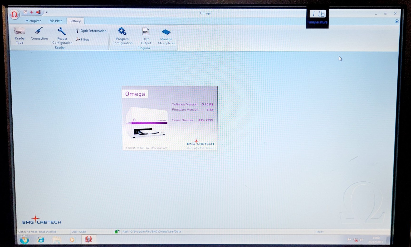 Image of BMG Labtech FLUOstar Omega Microplate Reader Lab