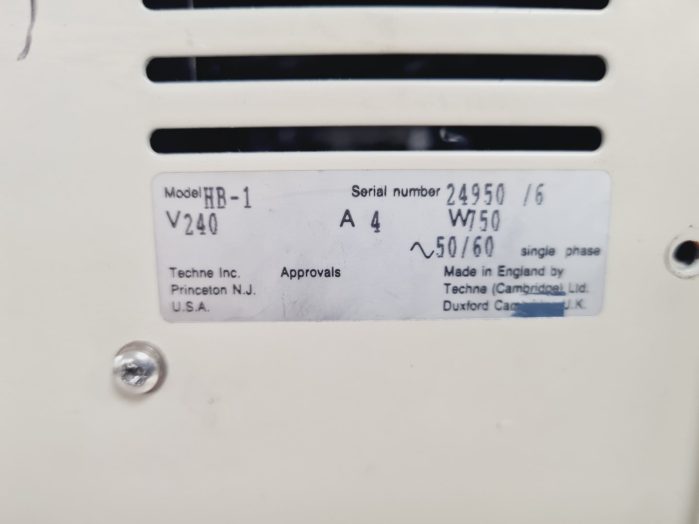 Image of Techne Hybridiser Model HB-1 Hybridisation Oven Lab