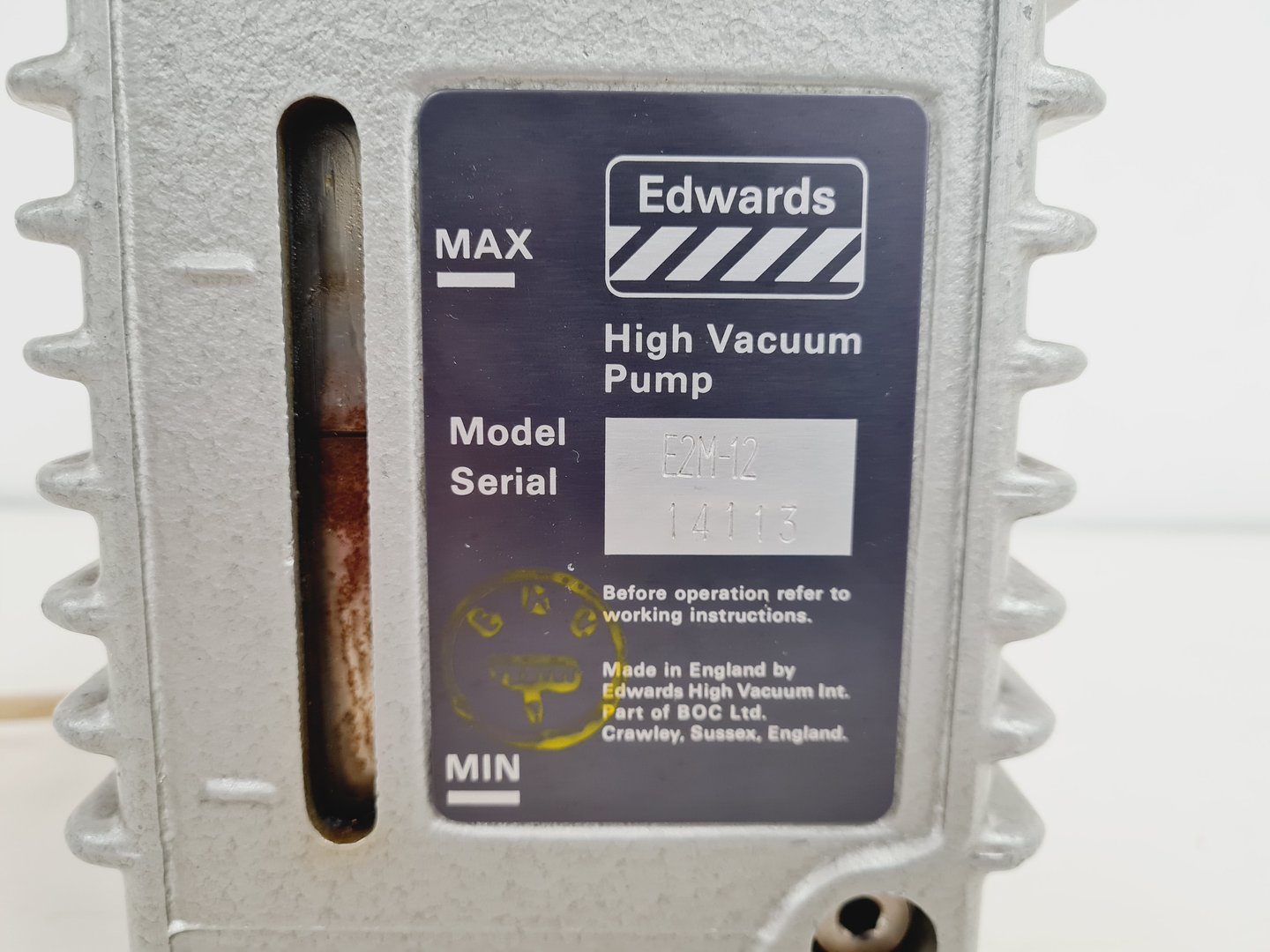 Image of Edwards E2M-12 12 Two Stage High Vacuum Pump Lab