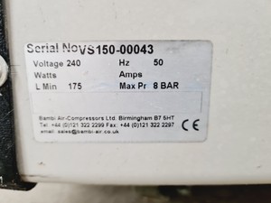 Thumbnail image of Bambi VTS150 Silent Oil Free Compressor