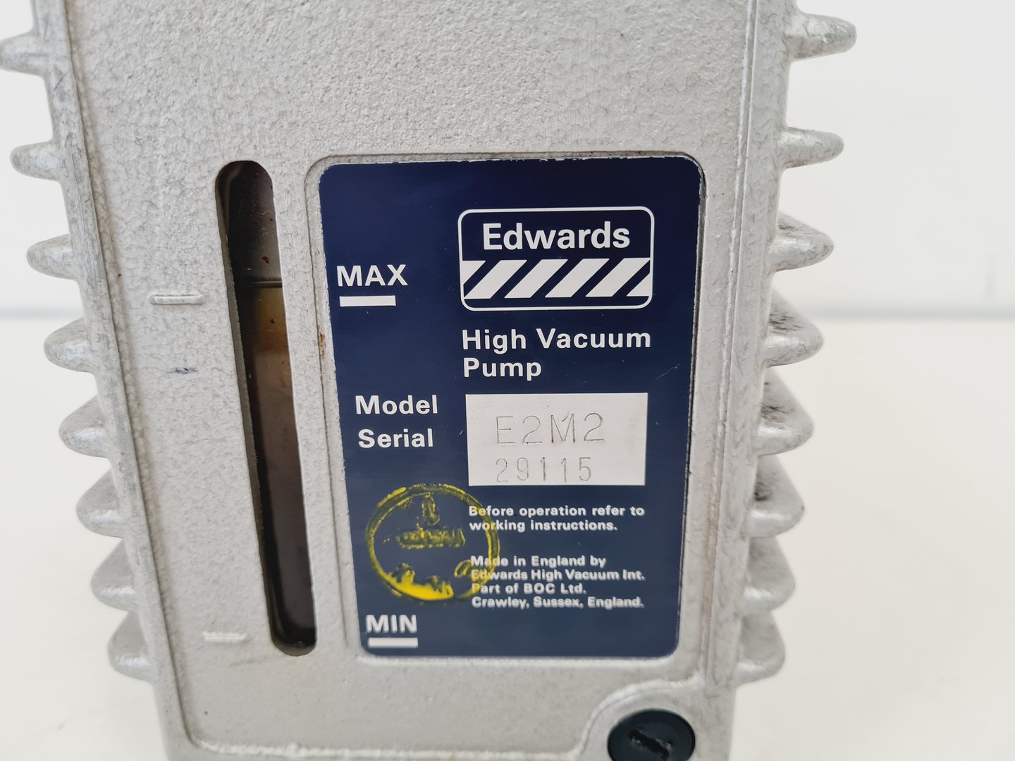 Image of Edwards Model E2M2 Rotary Vane High Vacuum Pump 2 Two stage Lab