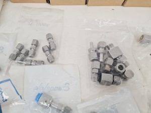 Thumbnail image of Job Lot Of Swagelok Pressure Gauges + Compression Fittings