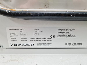 Thumbnail image of Binder KB 115 Lab Cooling Incubator Laboratory