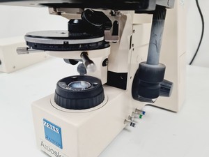 Thumbnail image of Carl Zeiss Axioskop El Einsatz Fluorescence Microscope w/ 5 Objectives