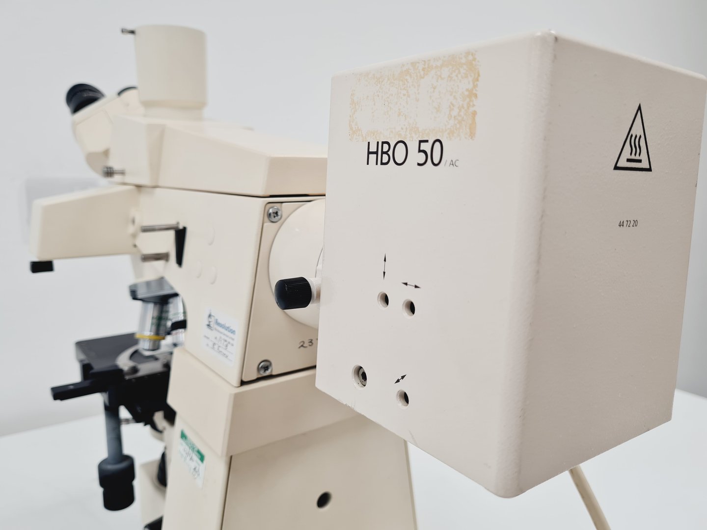 Image of Carl Zeiss Axioskop El Einsatz Fluorescence Microscope w/ 5 Objectives