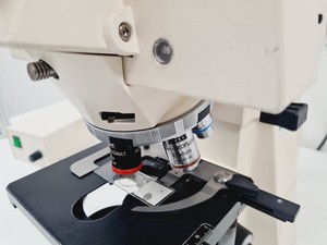 Thumbnail image of Carl Zeiss Axioskop El Einsatz Fluorescence Microscope w/ 5 Objectives