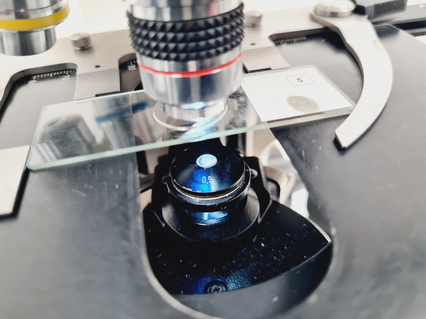 Image of Carl Zeiss Axioskop El Einsatz Fluorescence Microscope w/ 5 Objectives