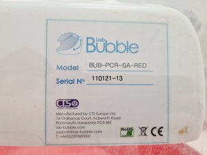 Thumbnail image of Lab-Bubble Still Air PCR Enclosure - Red - Model: BUB-PCR-SA-RED Lab