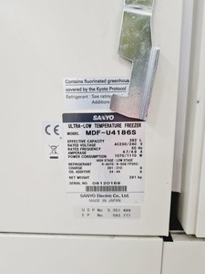 Thumbnail image of Sanyo MDF-U4186S Ultra Low Temperature Laboratory Freezer Lab