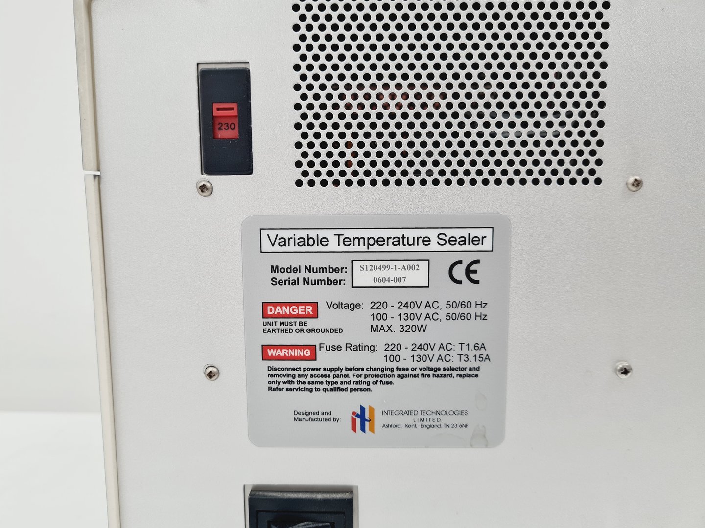 Image of Integrated Technologies G-Sealer Variable Temperature Sealer S120499-1-A002
