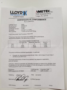 Thumbnail image of Lloyd Instruments Easy Test EZ20 Materials Testing Machine 