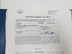 Thumbnail image of TA Instruments Nano DSC Differential Scanning Calorimeter Lab Spares/Repairs