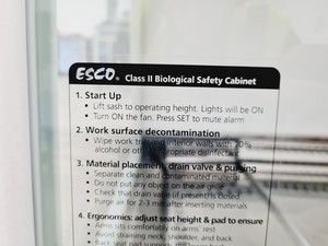 Thumbnail image of Esco NordicSafe NC2 - 4L8 Class 2 Safety Cabinet Lab