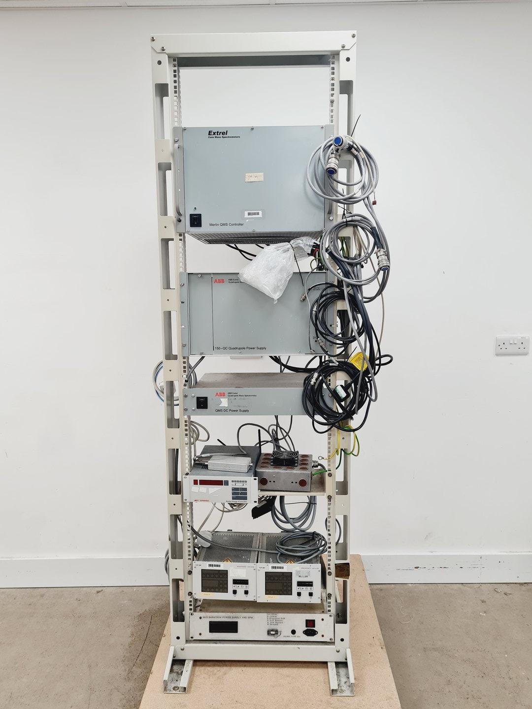 Image of ABB Extrel Mass Spectrometer Quadruple Mass w/ Pumps, Chiller & Various Parts