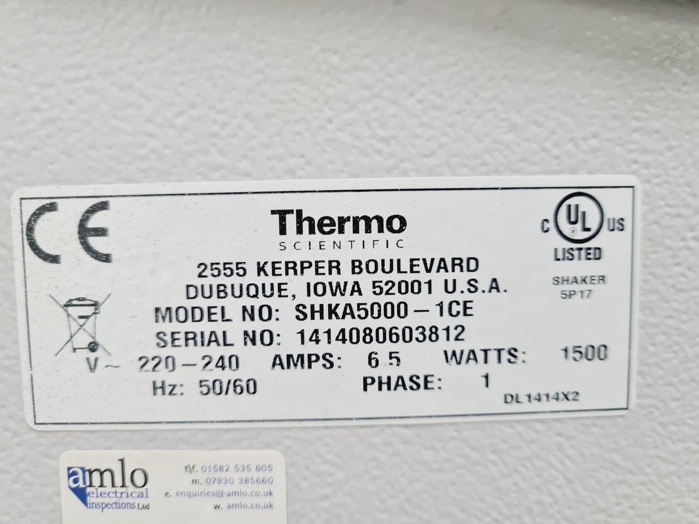 Image of Thermo Scientific MAXQ 5000 SHKE5000-1CE (4351) Shaking Incubator Lab Faulty