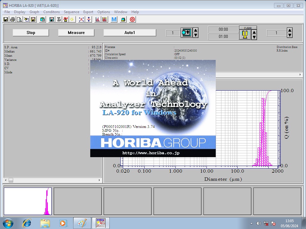 Image of Horiba LA-920 Laser Scattering Particle Size Distribution Analyzer Lab