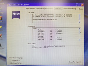 Thumbnail image of Zeiss Axioplan 2ie MOT Fluorescence Microscope w/ 4 Objectives Lab