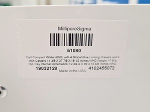 Thumbnail image of 9 x MilliporeSigma Compact 4 Drawer Locking Cart Lab