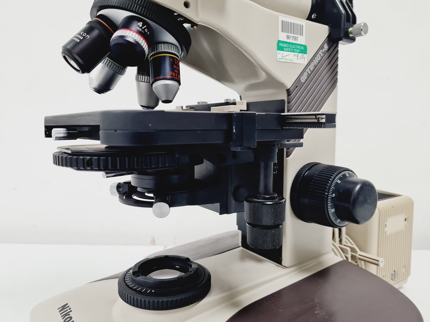 Image of Nikon Optiphot-2 Microscope w/ 5 Objectives, Ph1, Ph2, Ph3, Plan 2