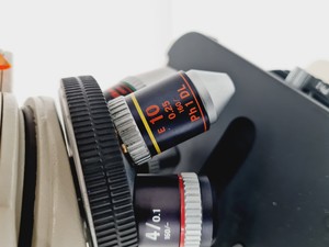 Thumbnail image of Nikon Optiphot-2 Microscope w/ 5 Objectives, Ph1, Ph2, Ph3, Plan 2